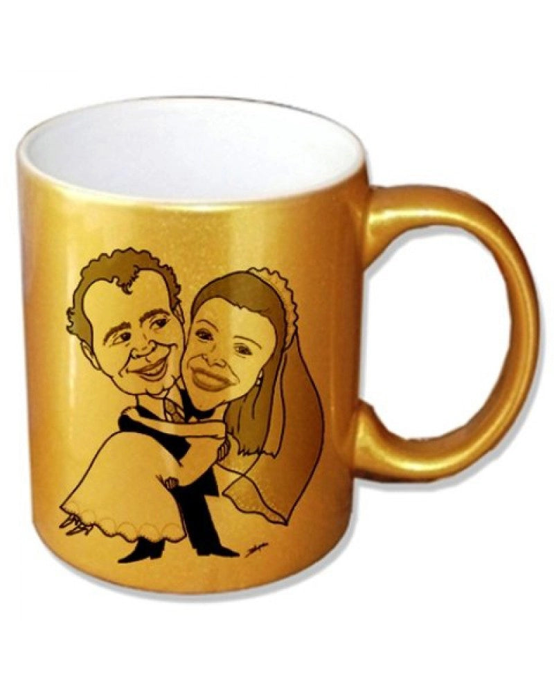 Pack 2x Caneca DOURADA em cerâmica para sublimação