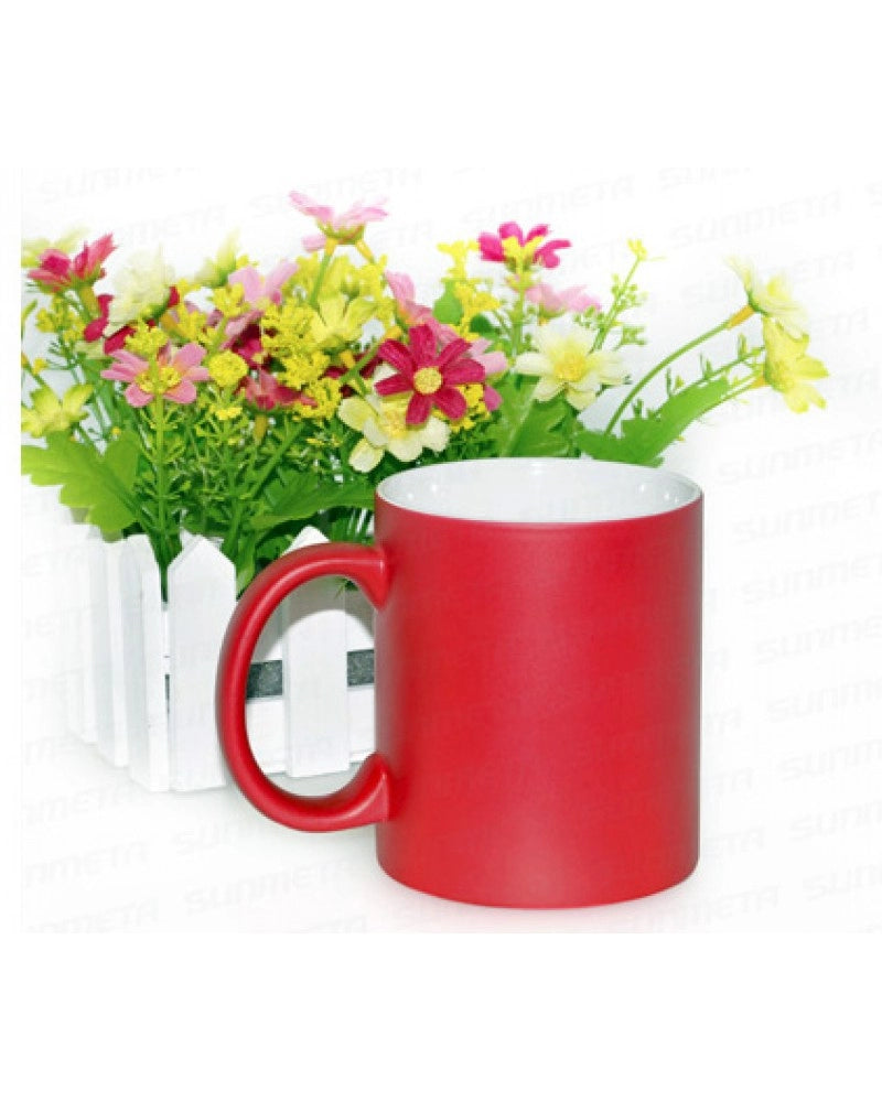 Caneca mágica vermelha brilhante para sublimação