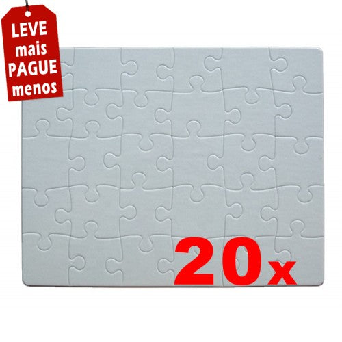 Pack 20x Puzzle 19 x 24 cm para sublimação - 30 pcs