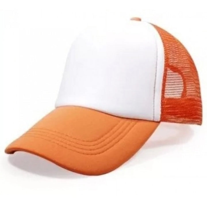 Pack 20x Boné em poliéster para sublimação com malha traseira colorida e perfurada