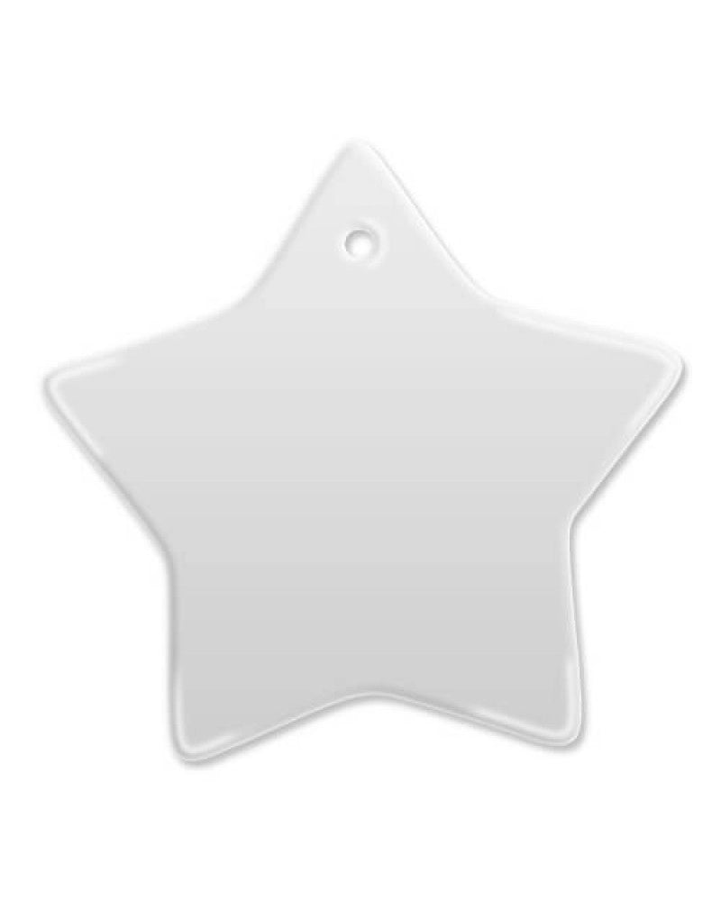 Pack 2x Adorno em Estrela para Pendurar em cerâmica para personalizar por sublimação
