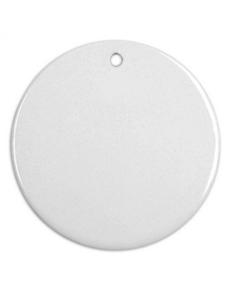 Pack 2x Adorno Redondo para Pendurar em cerâmica para personalizar por sublimação