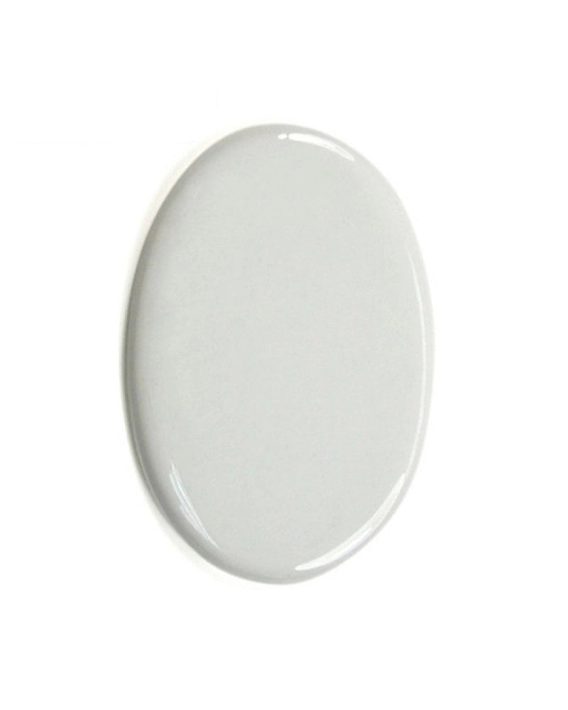 Pack 2x Azulejo Branco em cerâmica ovalado 7 x 4,5 cm para sublimação
