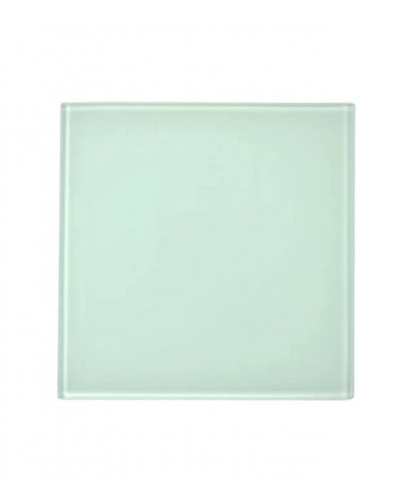 Pack 3x Base para copos quadrada em vidro temperado para sublimação 10 x 10 cm