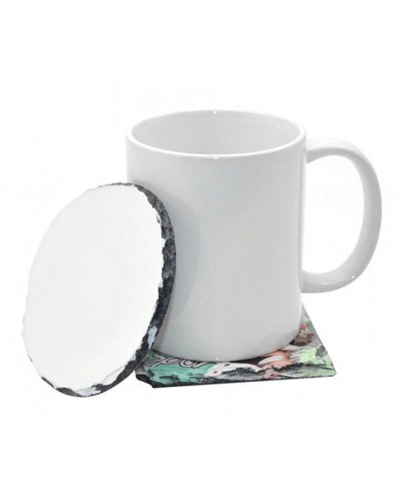 Base para copos redonda em pedra para sublimação - diâmetro 10 cm