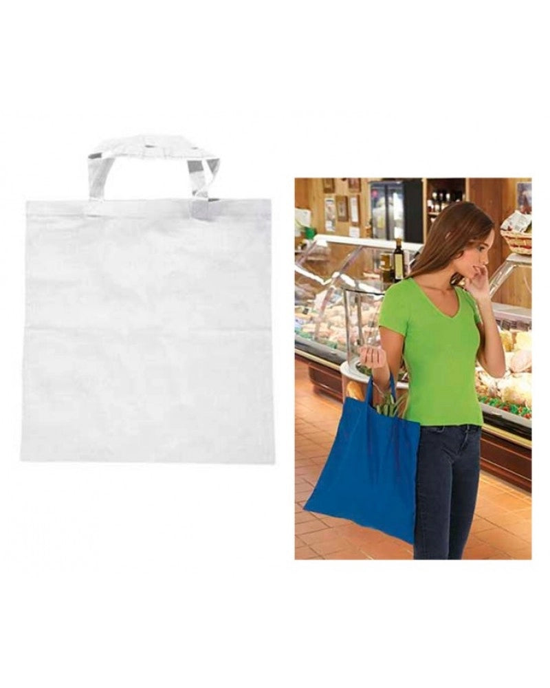 Saco branco para sublimação com alsas curtas 40 x 36 cm