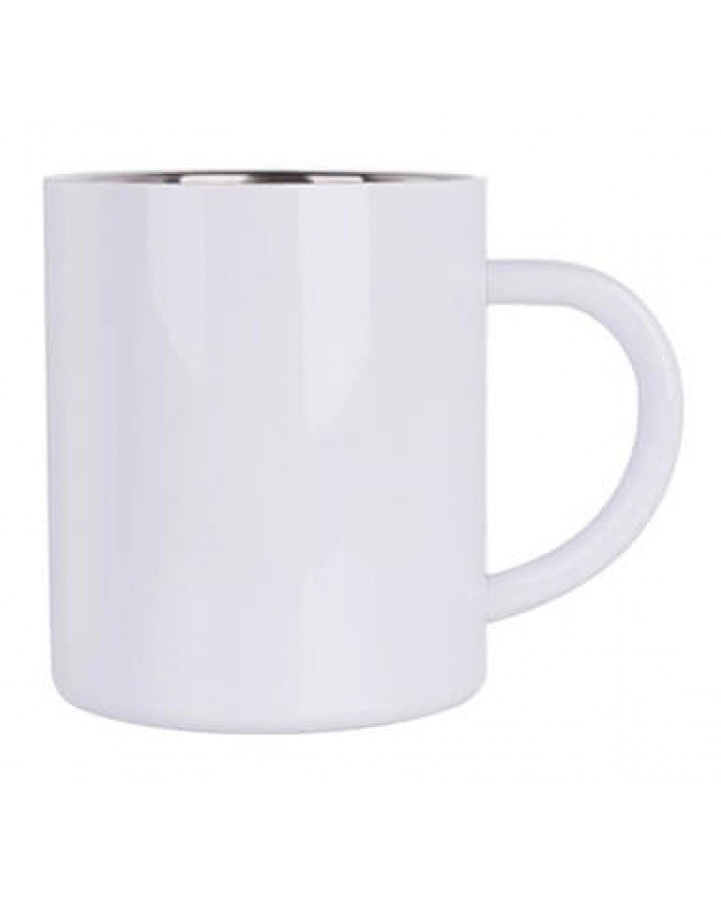 Caneca em Aço Inoxidável 300 ml para sublimação - Branco