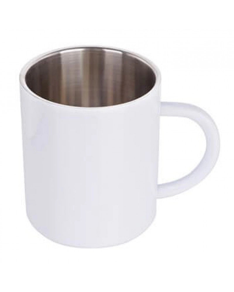 Caneca em Aço Inoxidável 300 ml para sublimação - Branco