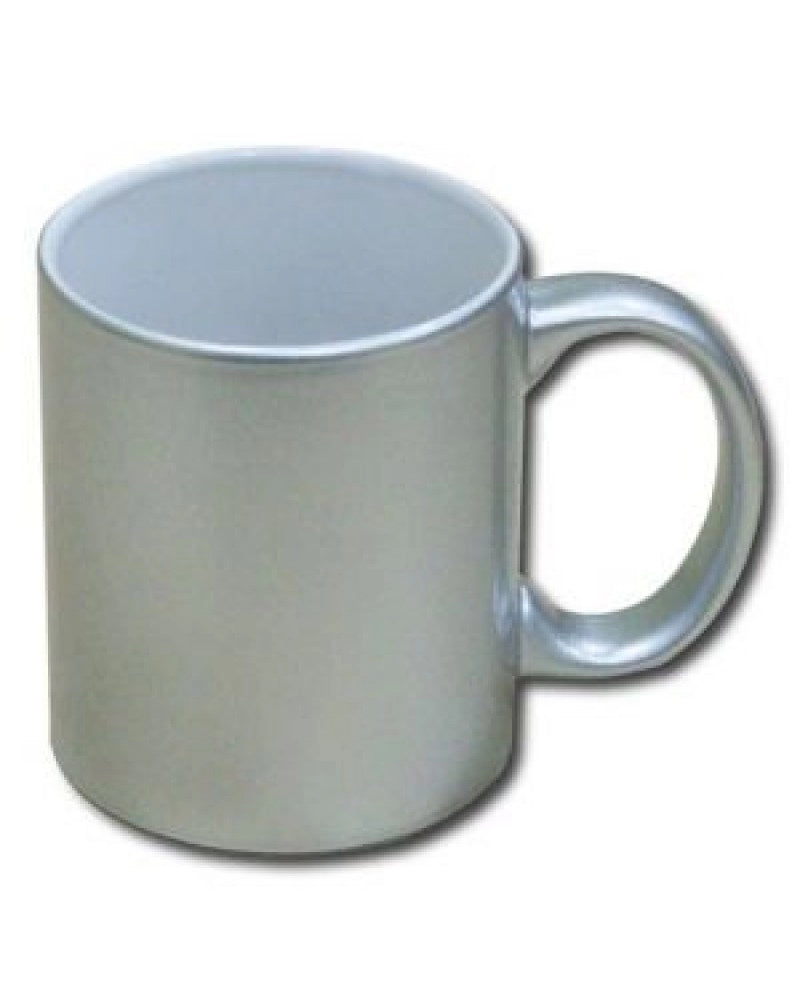 Caneca PRATEADA em cerâmica para sublimação