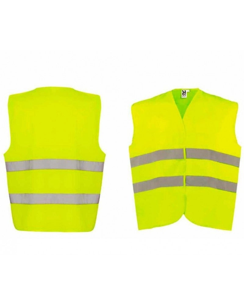 Colete Amarelo Flúor com Bandas Refletoras para Sublimação