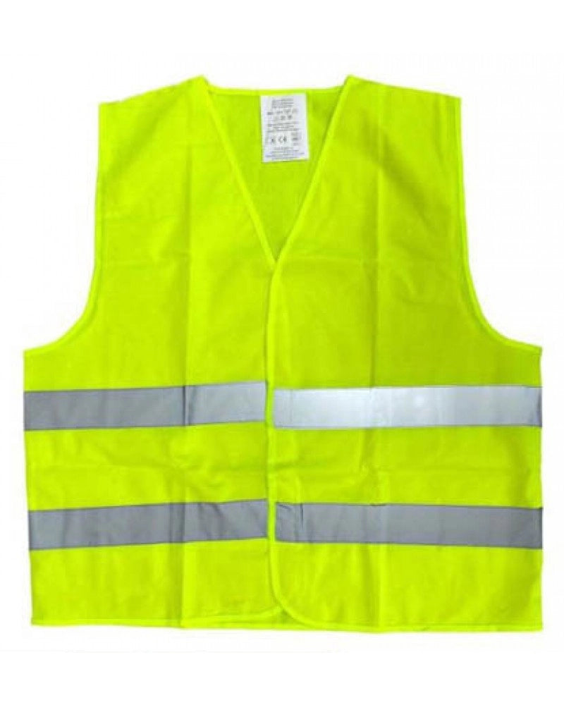 Colete Perfurado Amarelo Flúor com Bandas Reletoras para Sublimação