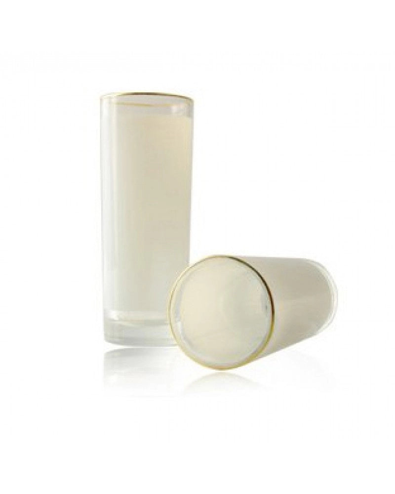 Pack 3x Copo de 4oz de cristal com bordo dourado para sublimação