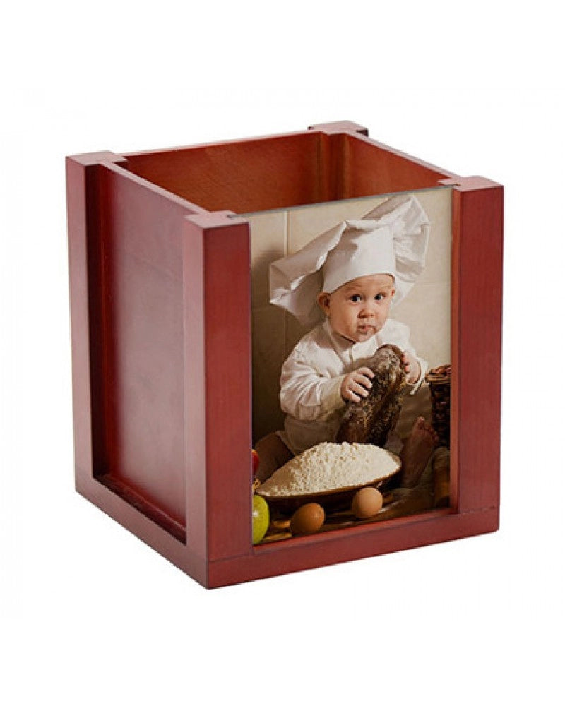 Caixa para lápis em Madeira Cubo