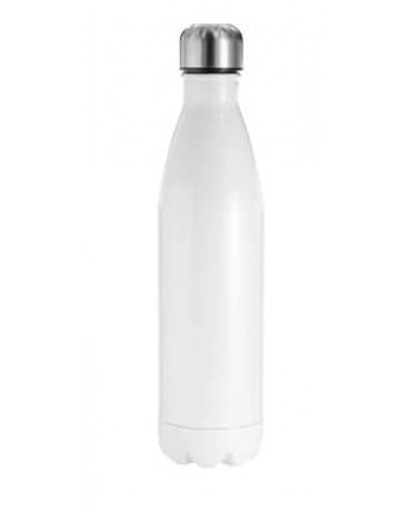 Garrafa em Aço Inox, Tipo Cola, lacado em Branco p/ Sublimação 500 ml