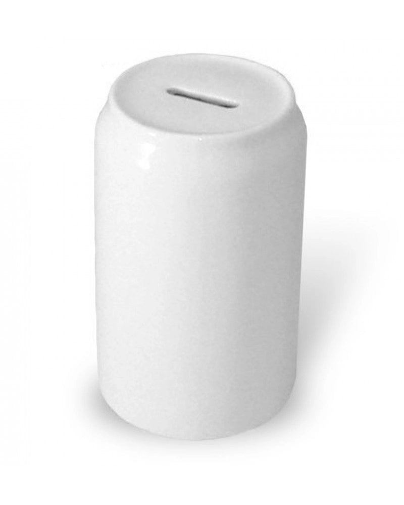 Mealheiro em Cerâmica Formato Lata de Cerveja ou Refrigerante em Branco para Sublimação