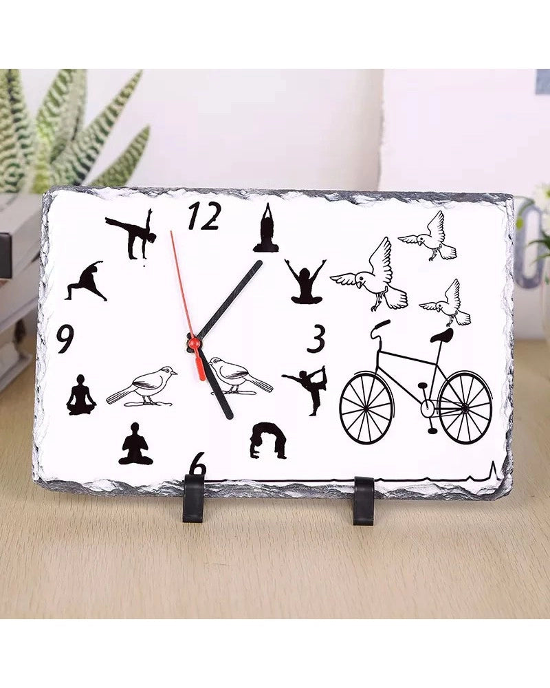 Pedra 30 x 20 com Relógio Personalizável com Foto por Sublimação