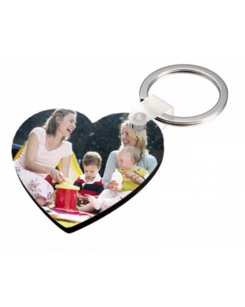 Porta-chaves em MDF Coração. Frente e Verso para sublimação