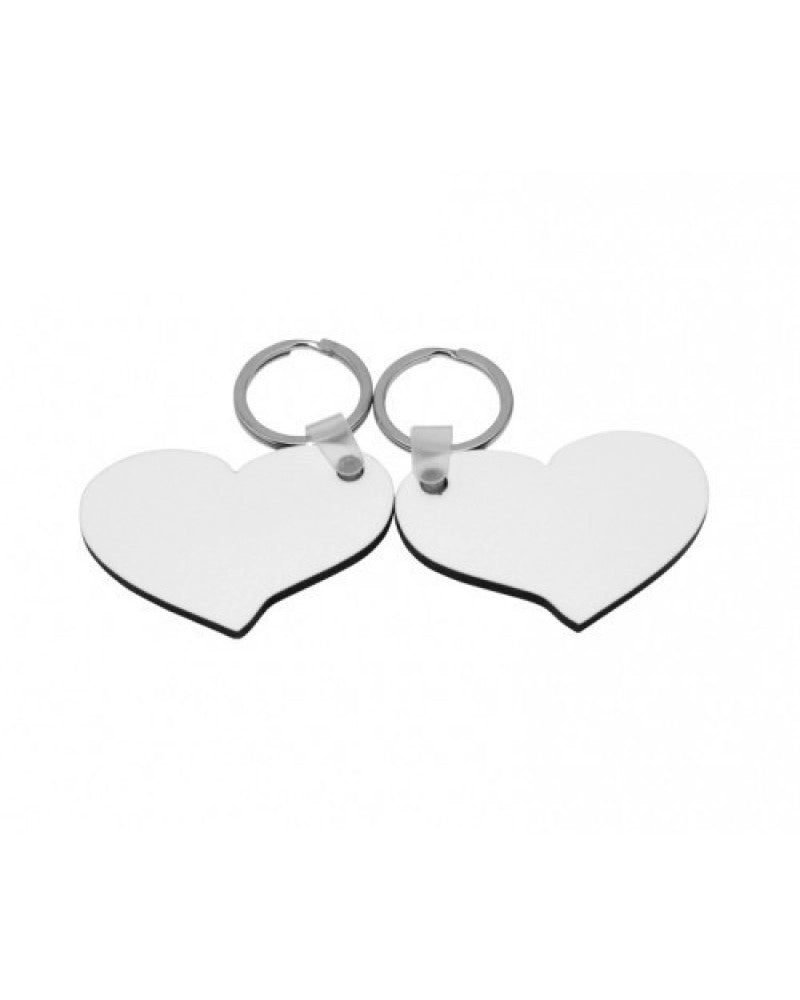 Porta-chaves em MDF 2x Corações para sublimação