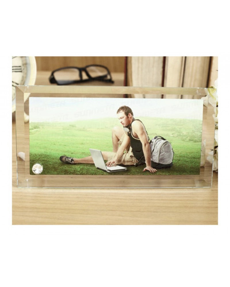 Vidro 230 x 120 x 10 mm para personalizar com foto por sublimação, margens bisseladas