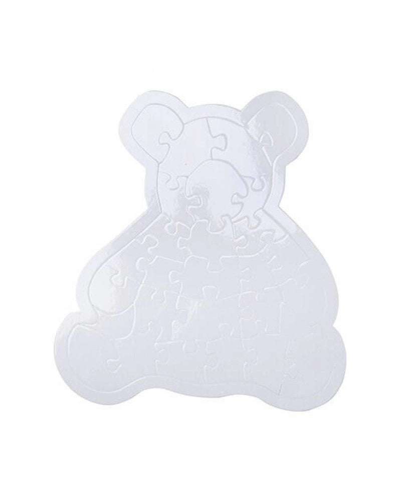 Puzzle forma Urso de Peluche branco para sublimação - 28 pcs