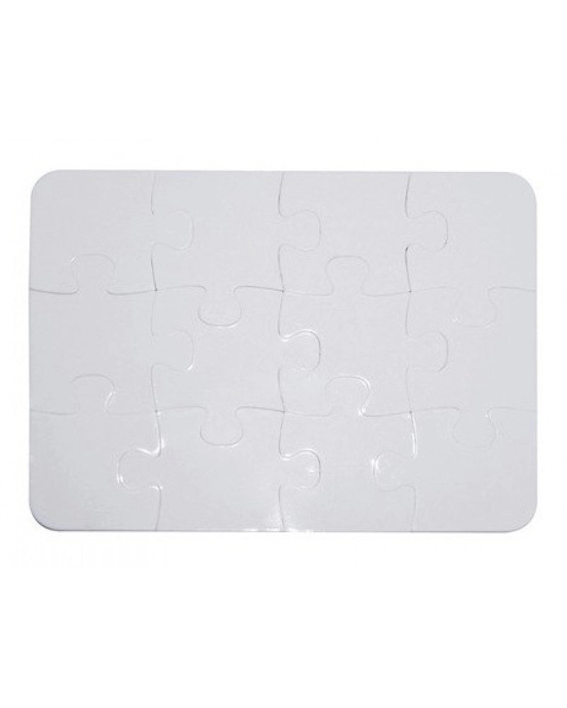 Puzzle Infantil em Plástico branco 130 x 95 mm para sublimação - 12 pcs