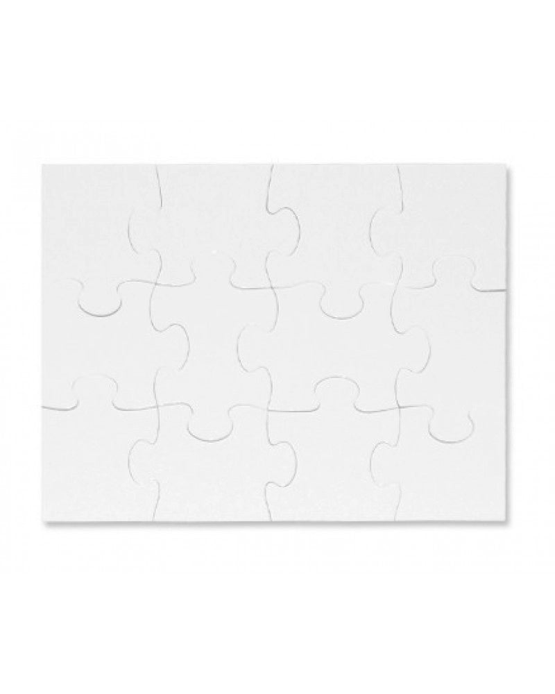 Puzzle A4 Infantil branco para sublimação - 12 pcs