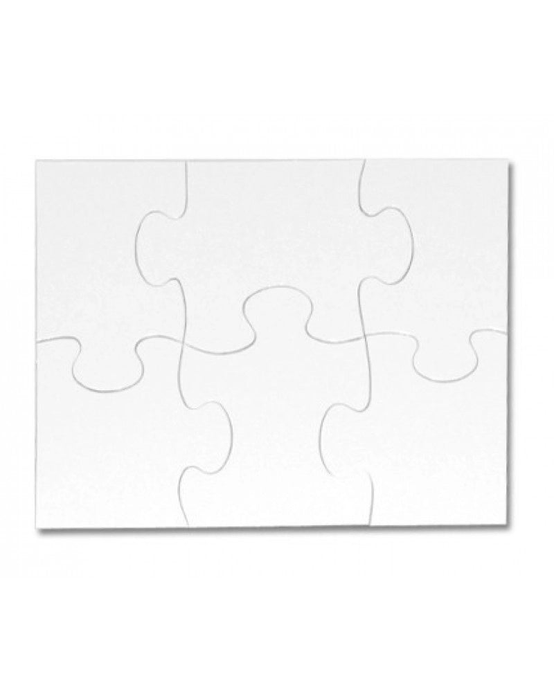 Puzzle Infantil branco 125 x 177 mm para sublimação - 6 pcs