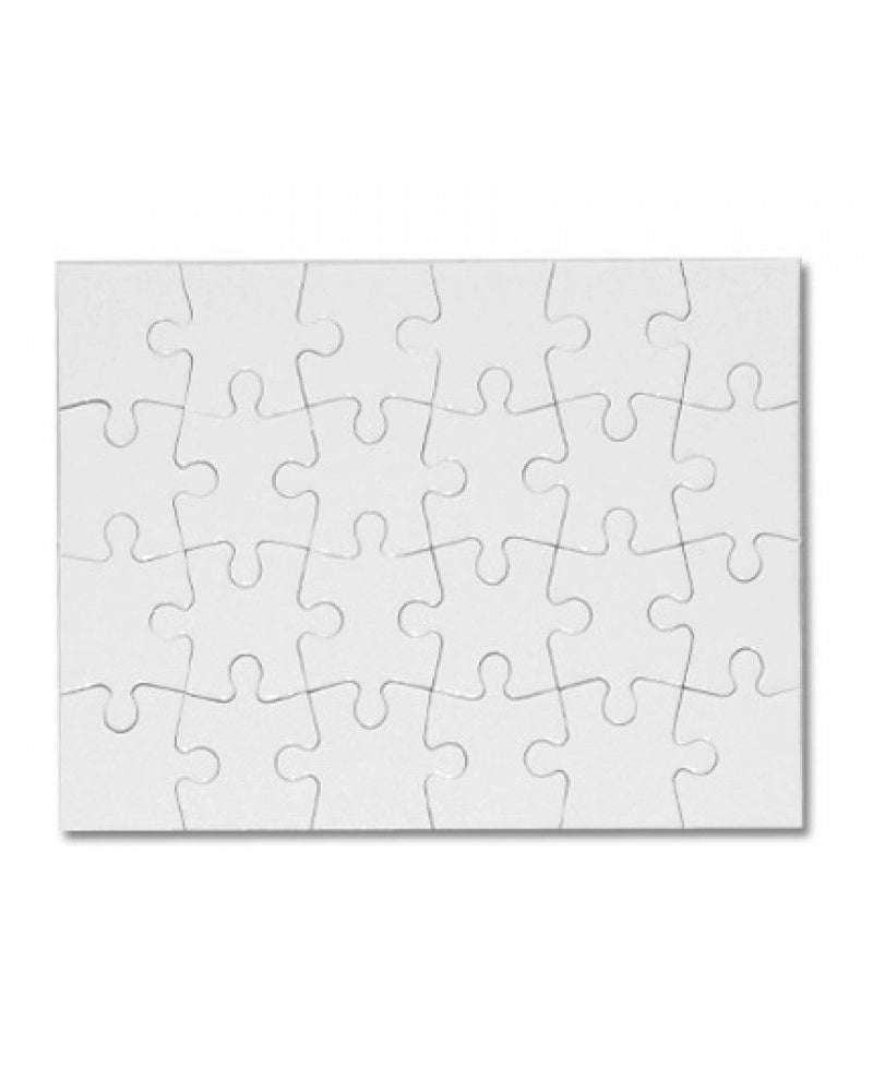 Puzzle em cartão 18 x 13 cm para sublimação - 24 pcs