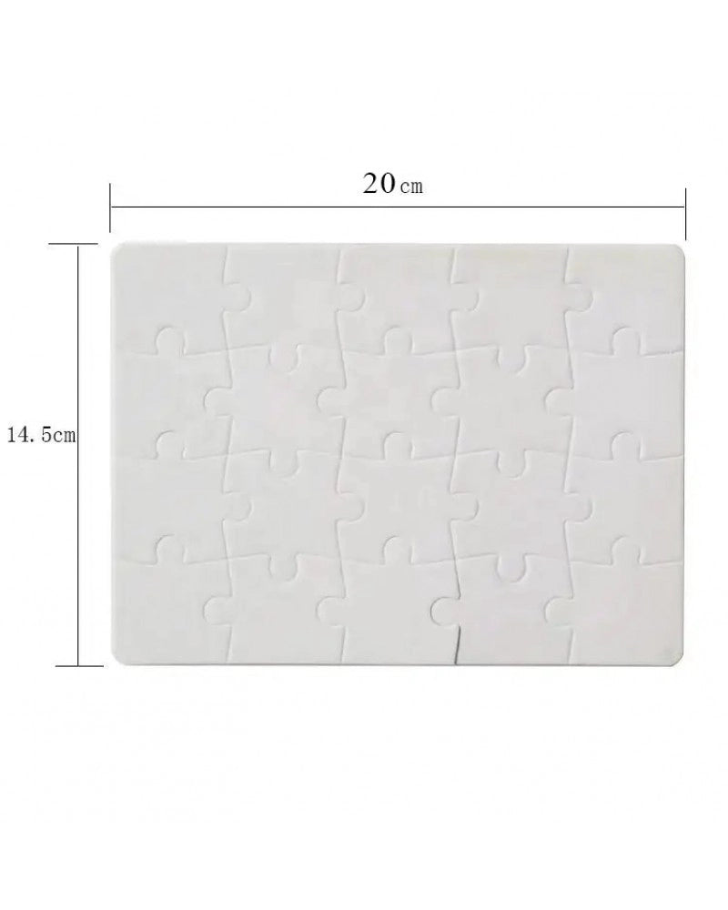 Puzzle branco para sublimação 20 x 14,5 cm - 20 pcs