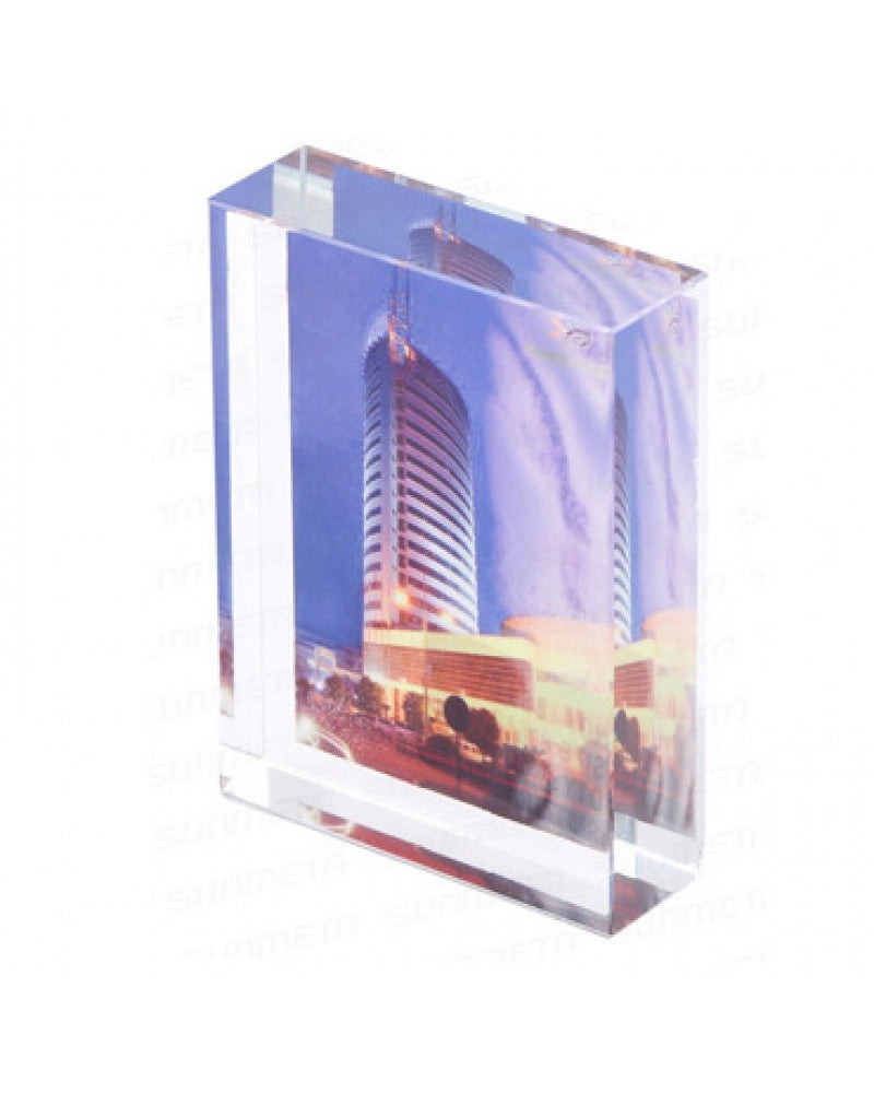 Suporte em Cristal transparente sublimável 60 x 80 x 20 mm