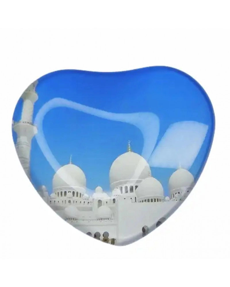 Vidro em Coração 3D Magnetizado para Sublimar, 60 x 60 mm