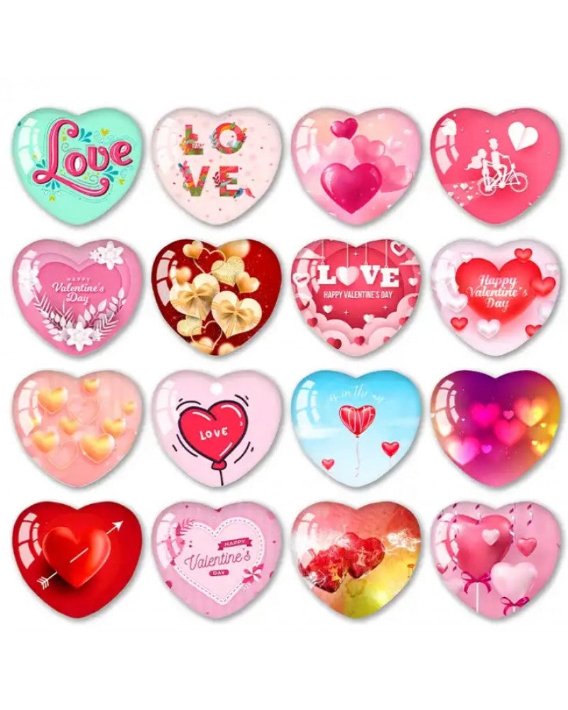 Vidro em Coração 3D Magnetizado para Sublimar, 60 x 60 mm